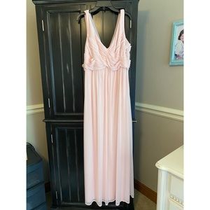 David’s Bridal petal bridesmaid dress